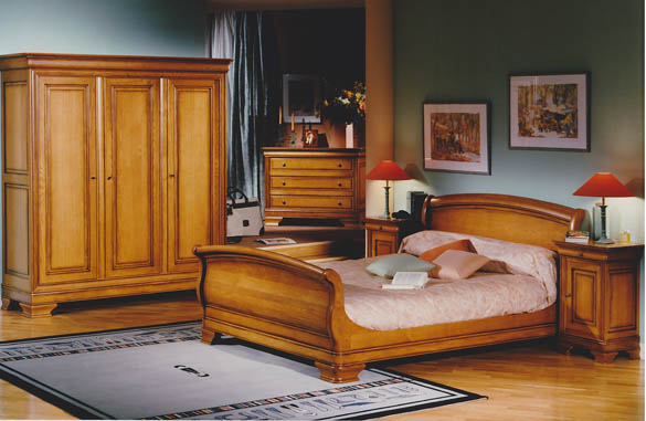 Charming Chambre Rouge Et Blanc Deco #5: Chambre-merisier-louis-philippe.jpg Charming Chambre Rouge Et Blanc Deco #5: Chambre-merisier-louis-philippe.jpg