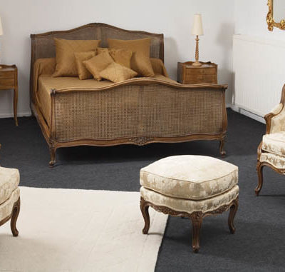 Lit Louis XV crosse canné