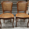 Chaises Louis XV cannées, sculptures coquilles