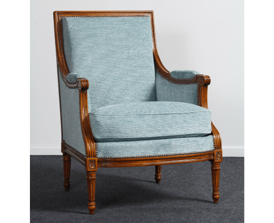 Fauteuil Louis XVI Jacob, coussin à plumes