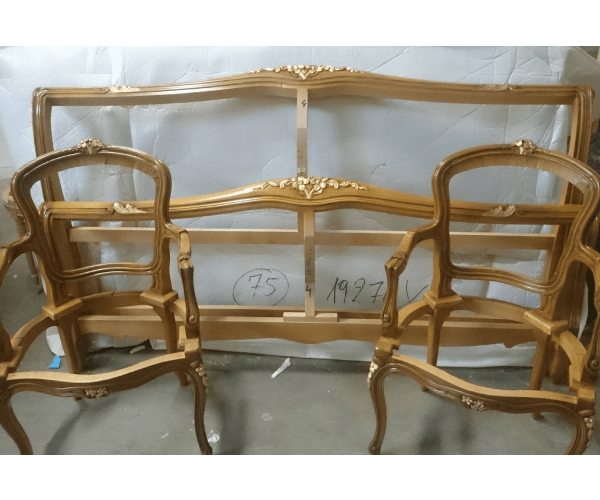 Lit crosse de style Louis XV, carcasse