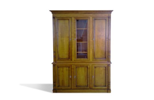 Bibliothèque vaisselier Louis XVI merisier massif