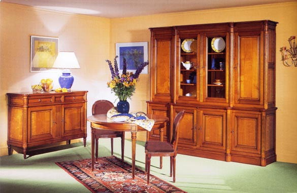 Salle A Manger Louis Xvi Merisier Massif Meubles Hummel
