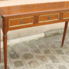 Table console en merisier, 3 tiroirs