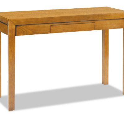Table console extensible moderne en merisier