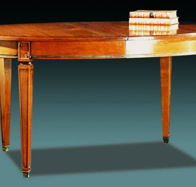 Table ovale directoire en merisier