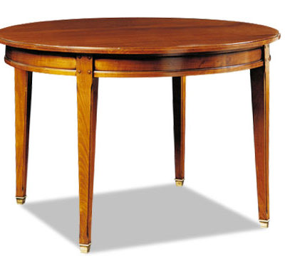 Table ronde directoire en merisier