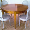 Table ronde en merisier style directoire