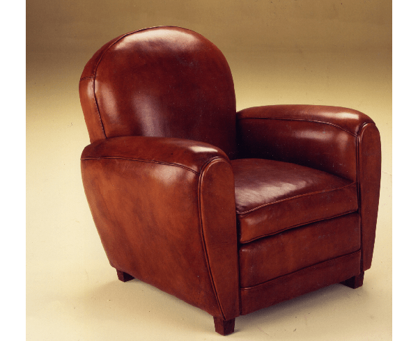 Fauteuil club en cuir