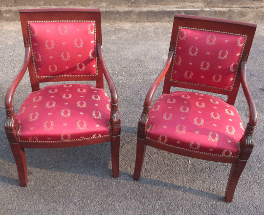 Fauteuils style Empire modèle Dauphin