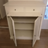 Buffet meuble de rangement en merisier laqué blanc