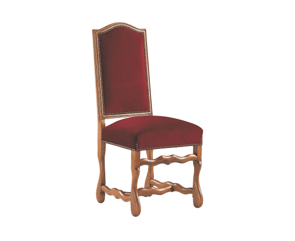 Chaise de style Louis XIII avec pieds os de mouton