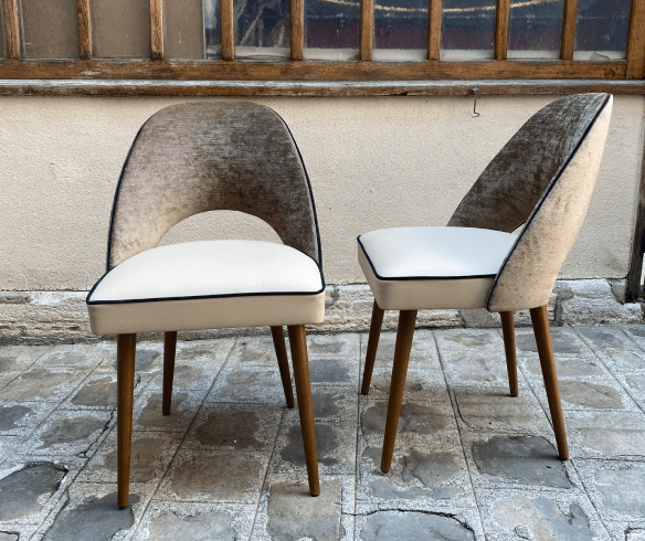 Chaise moderne en tissu, modèle Scala