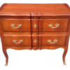 Commode Louis XVI deux tiroirs en merisier