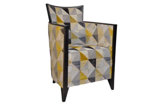 Petit fauteuil moderne droit en tissu