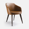 Fauteuil moderne en cuir, référence Gaya