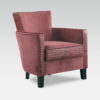 Fauteuil moderne en tissu et cuir, référence Mermoz