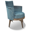 Fauteuil moderne pivotant en tissu